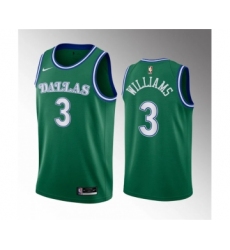 Men's Dallas Mavericks #3 Grant Williams Green Classic Edition Stitched Basketball Jersey