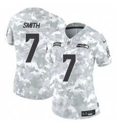 Women's Seattle Seahawks #7 Geno Smith 2024 F.U.S.E Arctic Camo Salute To Service Limited Stitched Football Jersey(Run Small)