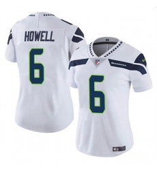 Women's Seattle Seahawks #6 Sam Howell White Vapor Limited Football Stitched Jersey