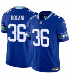 Youth Seattle Seahawks #36 George Holani Royal 2024 F U S E Throwback Vapor Limited Stitched Football Jersey