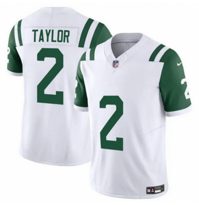 Men's New York Jets #2 Tyrod Taylor White 2024 F U S E Classic Alternate Vapor Untouchable Limited Stitched Jersey