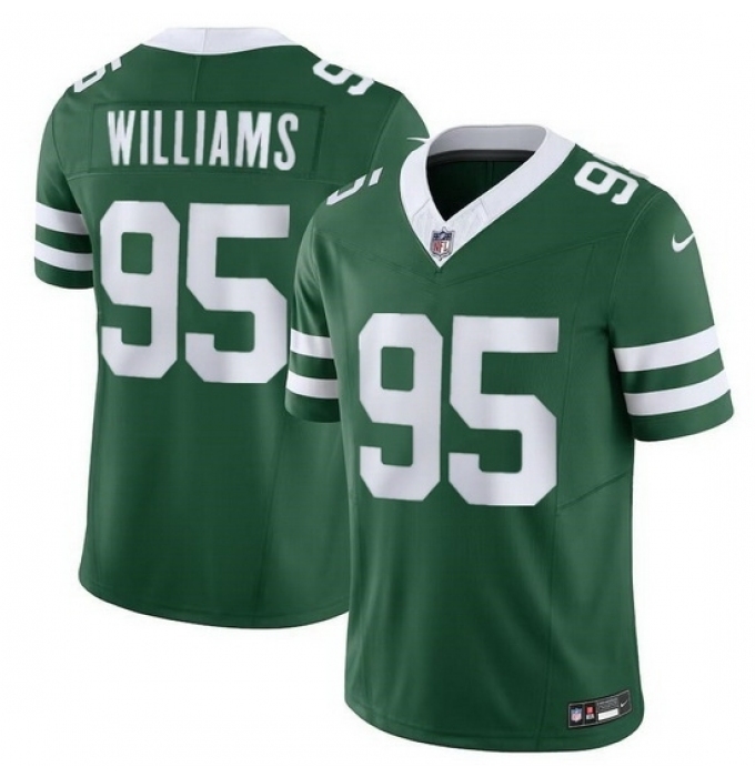 Youth New York Jets #95 Garrett Wilson Green 2024 F U S E Vapor Limited Stitched Jersey