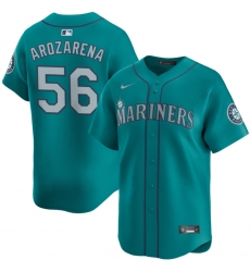 Men's Seattle Mariners #56 Randy Arozarena Aqua Alternate Limited Stitched jersey