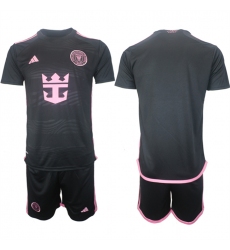 Men's Inter Miami CF Blank 2024-25 Black Away Soccer Jersey Suit