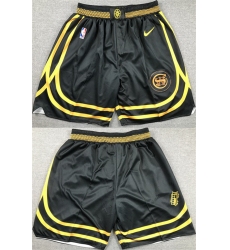 Men's Golden State Warriors Black City Edition Shorts(Run Small)
