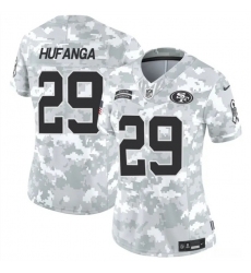 Women's San Francisco 49ers #29 Talanoa Hufanga 2024 F.U.S.E Arctic Camo Salute To Service Limited Stitched Jersey(Run Small)