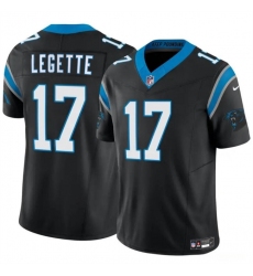 Men's Carolina Panthers #17 Xavier Legette Black 2024 Draft F.U.S.E. Vapor Limited Football Stitched Jersey