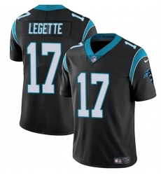 Men's Carolina Panthers #17 Xavier Legette Black 2024 Draft Vapor Limited Football Stitched Jersey