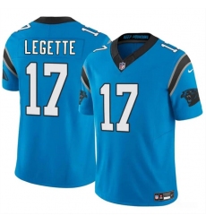 Men's Carolina Panthers #17 Xavier Legette Blue 2024 Draft F.U.S.E. Vapor Limited Football Stitched Jersey