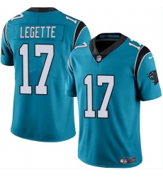 Men's Carolina Panthers #17 Xavier Legette Blue 2024 Draft Vapor Limited Football Stitched Jersey