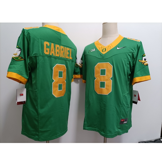 Men's Oregon Ducks #8 Dillon Gabriel Green FUSE College Football Jersey