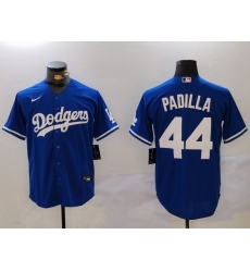 Men's Los Angeles Dodgers #44 Vicente Padilla Blue Cool Base Stitched Jersey