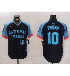 Men's San Diego Padres #10 Jurickson Profar Number Navy 2024 All Star Limited Stitched Jersey