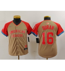 Youth Boston Red Sox #16 Jarren Duran Cream 2024 All Star Limited Stitched Jersey