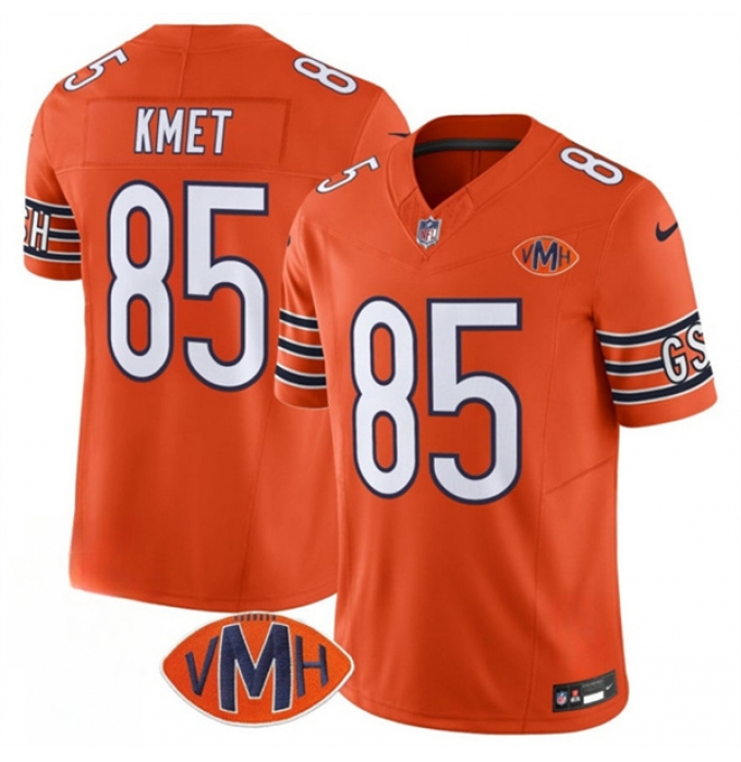 Men's Chicago Bears #85 Cole Kmet Orange 2025 F.U.S.E. With VMH Vapor Untouchable Limited Football Stitched Jersey