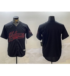 Men's Atlanta Falcons Blank Black With Cool Base Stitched Baseball Jersey