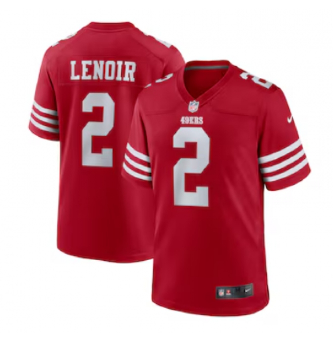 Men's San Francisco 49ers #2 Deommodore Lenoir Nike Scarlet Game Jersey