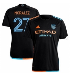 Men's New York City FC Maximiliano Moralez adidas Black 2024 24 7 Kit Replica Player Jersey