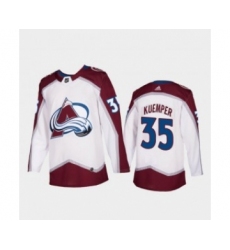Men's Colorado Avalanche #35 Darcy Kuemper White Adidas Stitched NHL Jersey