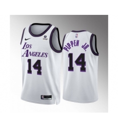 Men's Los Angeles Lakers #14 Scottie Pippen Jr. White City Edition Stitched Basketball Jersey