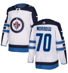 Men's Adidas Winnipeg Jets #70 Joe Morrow Authentic White Away NHL Jersey