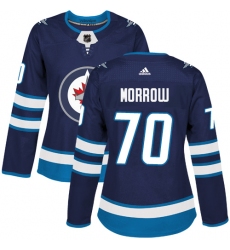 Women's Adidas Winnipeg Jets #70 Joe Morrow Authentic Navy Blue Home NHL Jersey