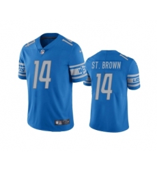 Men's Detroit Lions #14 mon-Ra St. Brown Blue Vapor Untouchable Limited Stitched Jersey