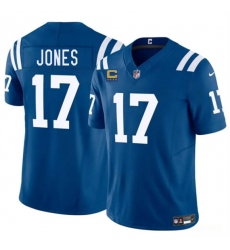 Men's Indianapolis Colts #17 Riley Leonard Blue 2025 F.U.S.E. With 4-Star C Vapor Limited Football Stitched Jersey