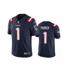 Men's New England Patriots #1 DeVante Parker Navy Vapor Untouchable Limited Stitched Jersey