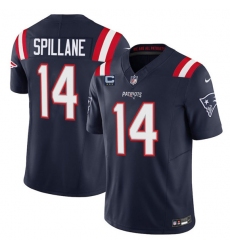 Men's New England Patriots #14 Robert Spillane Navy 2025 F.U.S.E. With 3-Star C Vapor Limited Stitched Jersey
