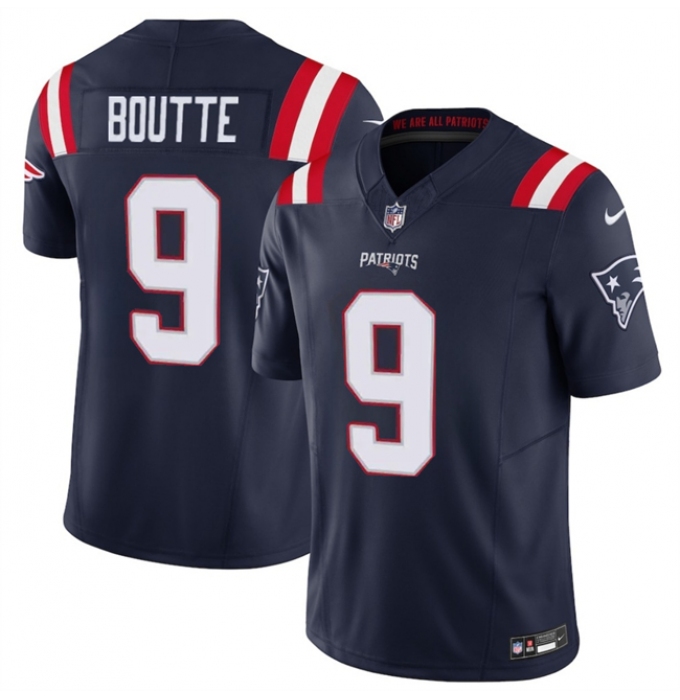 Men's New England Patriots #9 Kayshon Boutte Navy 2025 F.U.S.E. Vapor Limited Football Stitched Jersey