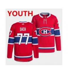 Youth Montreal Canadiens #77 Kirby Dach Red Stitched Jersey