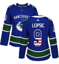 Women's Adidas Vancouver Canucks #9 Brendan Leipsic Authentic Camo Veterans Day Practice NHL Jersey