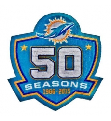 Stitched Miami Dolphins 1966-2015 50th Seasons Jersey Patch