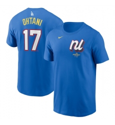 Men's National League #17 Shohei Ohtani Royal 2025 All-Star Edition Name & Number T-Shirt