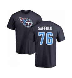 Football Tennessee Titans #76 Rodger Saffold Navy Blue Name & Number Logo T-Shirt