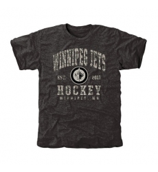 NHL Men's Winnipeg Jets Black Camo Stack Tri-Blend T-Shirt