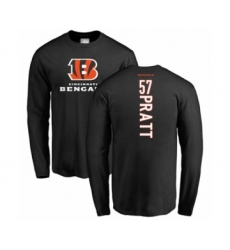 Football Cincinnati Bengals #57 Germaine Pratt Black Backer Long Sleeve T-Shirt