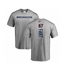 Football Denver Broncos #87 Noah Fant Ash Backer T-Shirt