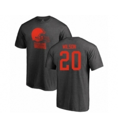 Football Cleveland Browns #20 Howard Wilson Ash One Color T-Shirt