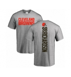 Football Cleveland Browns #98 Sheldon Richardson Ash Backer T-Shirt