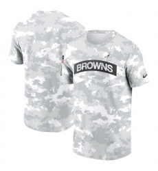Men's Cleveland Browns 2024 Arctic Camo Salute To Service Performance T-Shirt