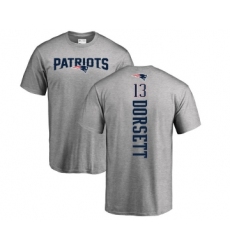 Football New England Patriots #13 Phillip Dorsett Ash Backer T-Shirt
