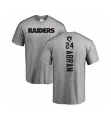 Football Oakland Raiders #24 Johnathan Abram Ash Backer T-Shirt