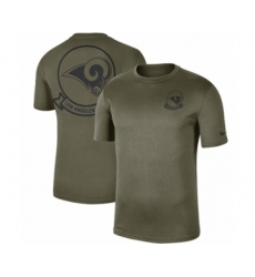 Football Men's Los Angeles Rams Olive 2019 Salute to Service Sideline Seal Legend Performance T-Shirt