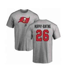 Football Tampa Bay Buccaneers #26 Sean Murphy-Bunting Ash Name & Number Logo T-Shirt