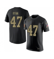 Football Men's Jacksonville Jaguars #47 Jake Ryan Black Camo Salute to Service T-Shirt