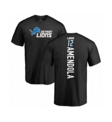 Football Detroit Lions #12 Danny Amendola Black Backer T-Shirt