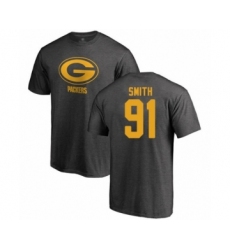 Football Green Bay Packers #91 Preston Smith Ash One Color T-Shirt