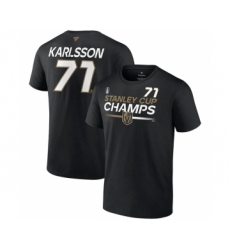 Men's Vegas Golden Knights #71 William Karlsson Black 2023 Stanley Cup Champions Pro Name & Number T-Shirt